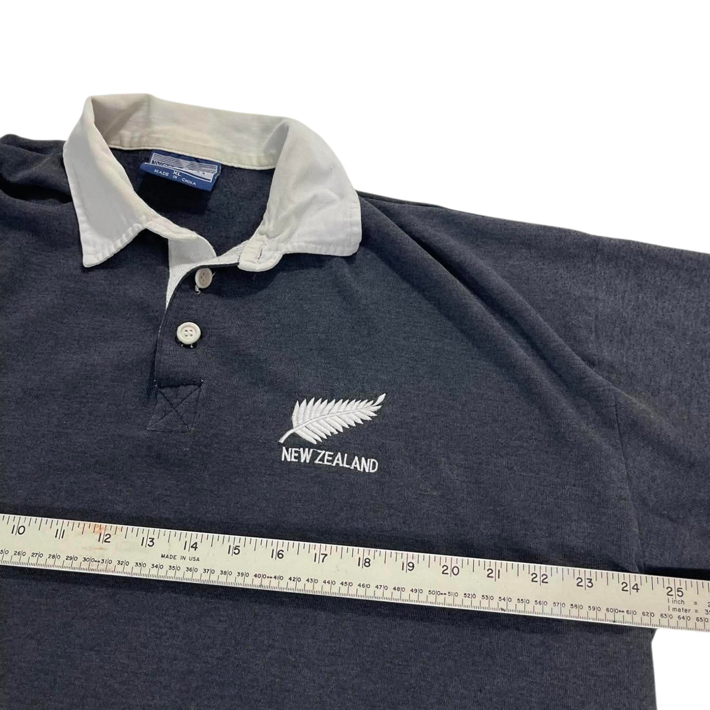 VINTAGE FADED WEST COAST CLOTHING NEW ZEALAND RUGBY SHIRT (XL)
