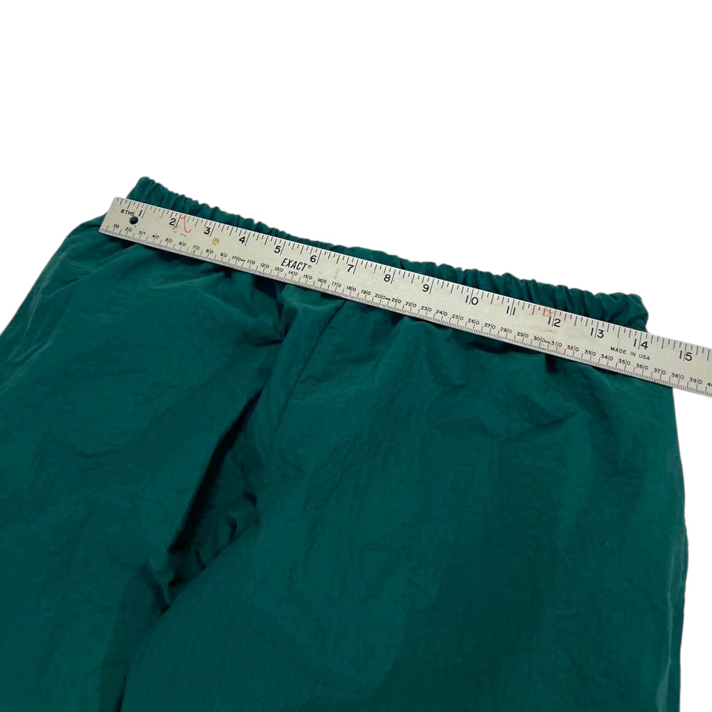 VINTAGE GREEN STRIPED BAGGY TRACK PANTS (S)