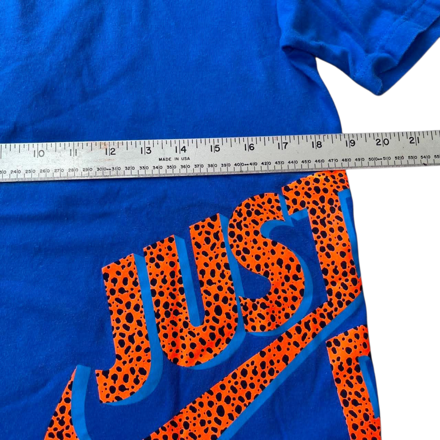 NIKE BLUE CHEETAH PRINT T-SHIRT (M)