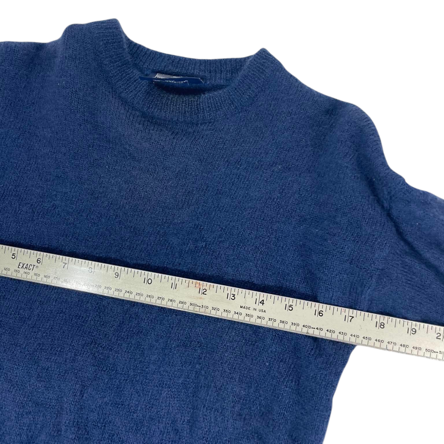 WEST COAST NAVY BLUE 100% WOOL SWEATER (M)