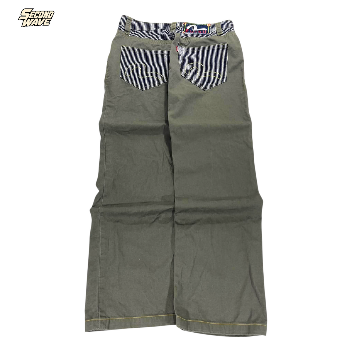 Y2K EVISU GREEN JEANS (31)