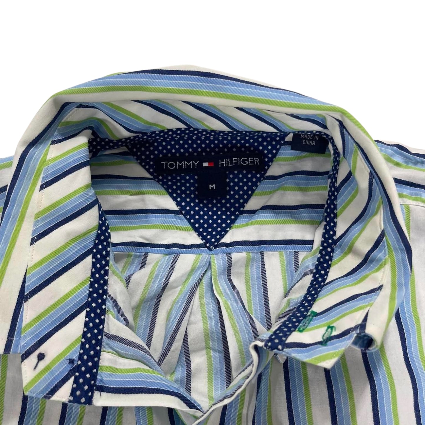 TOMMY HILFIGER STRIPED BUTTON UP SHIRT (M)