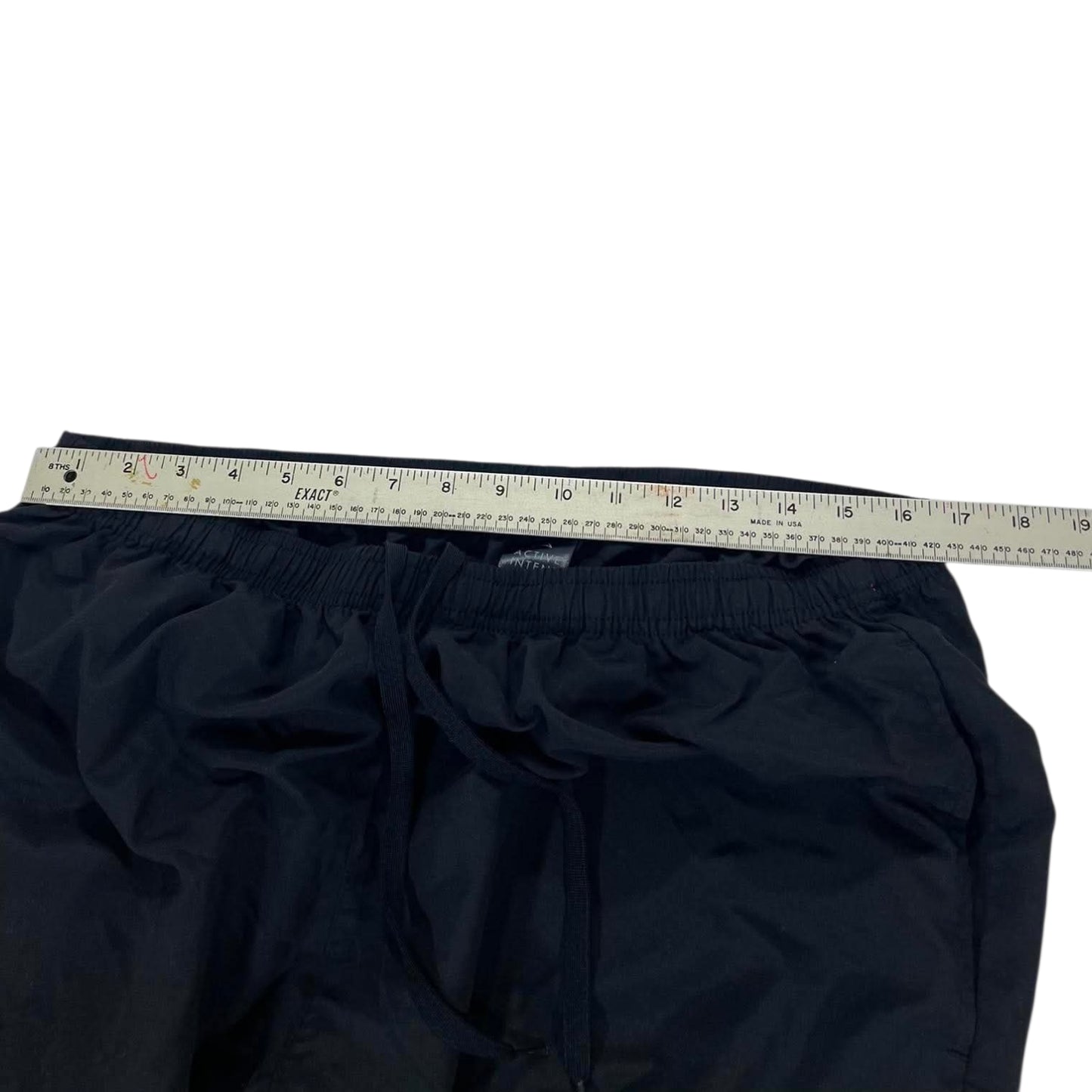VINTAGE BLACK ACTIVE INTENT BAGGY TRACK PANTS (L-XL)