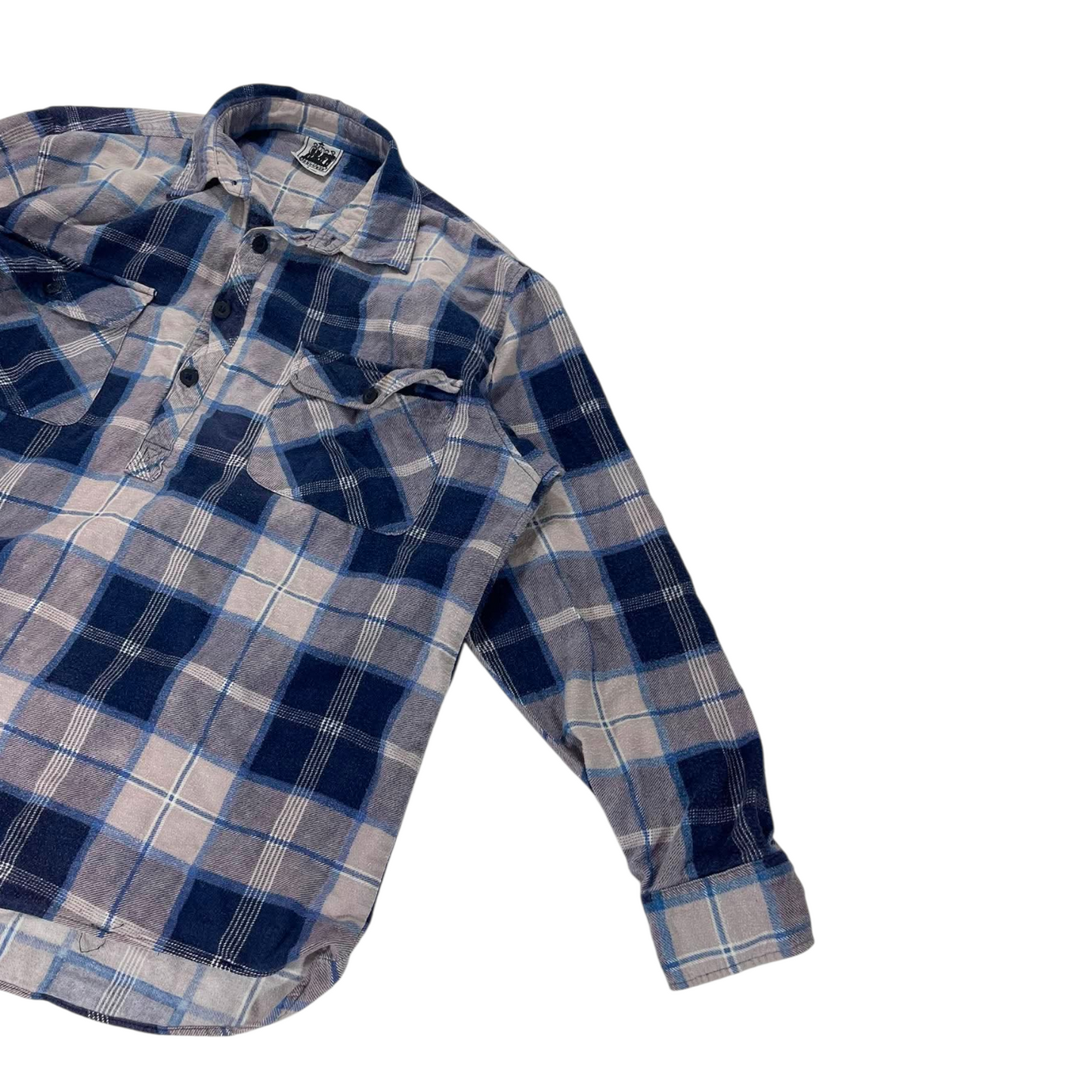 VINTAGE STRONGMAN PLAID FLANNEL (L)