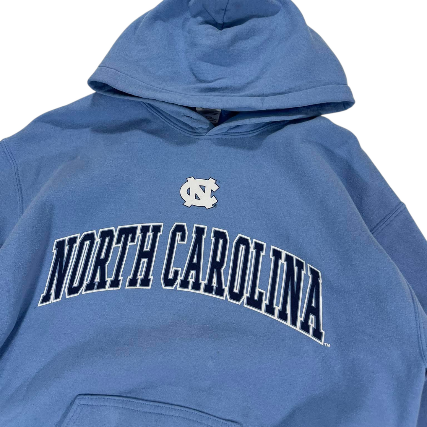VINTAGE UNIVERSITY OF NORTH CAROLINA TAR HEELS BLUE HOODIE (M)