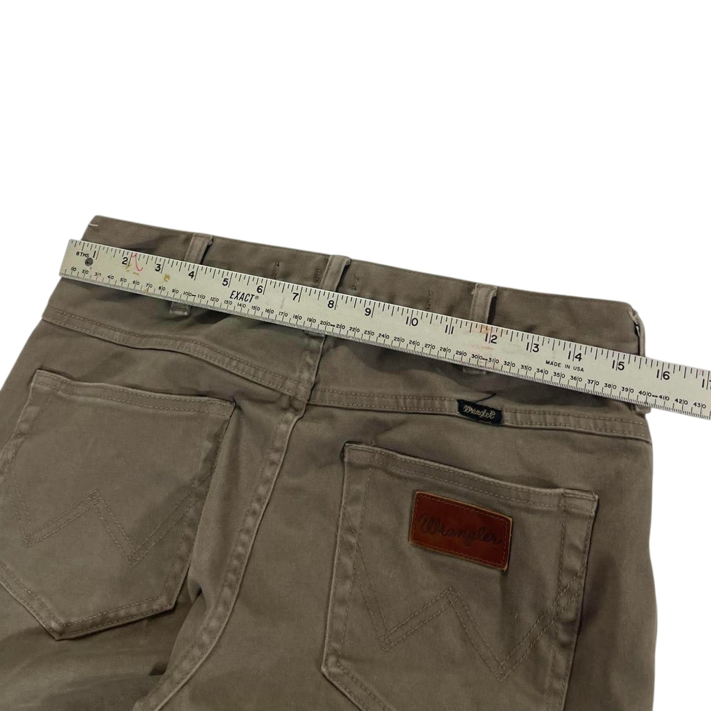 VINTAGE WRANGLER TAN STRAIGHT LEG JEANS (31)