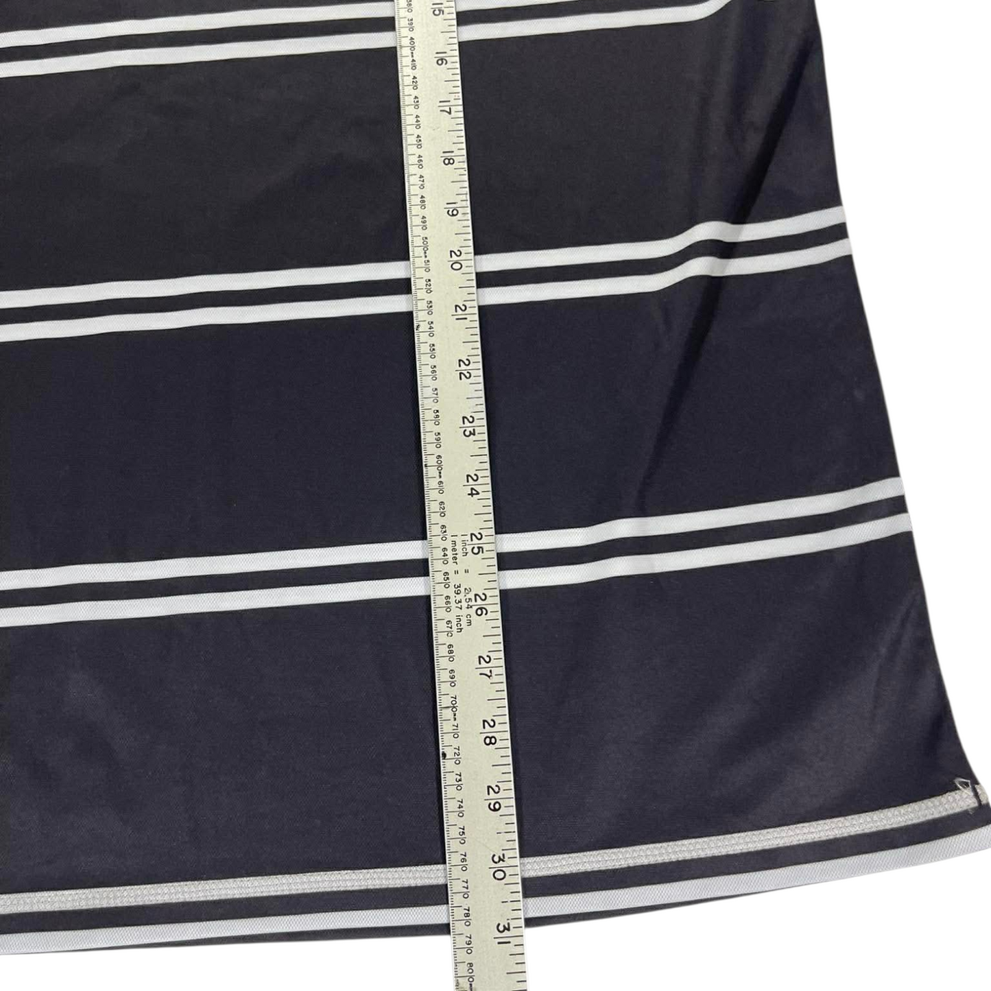 2014 GOLD COAST RUGBY LEAGUE BLACK & WHITE STRIPED POLO SHIRT (XL)