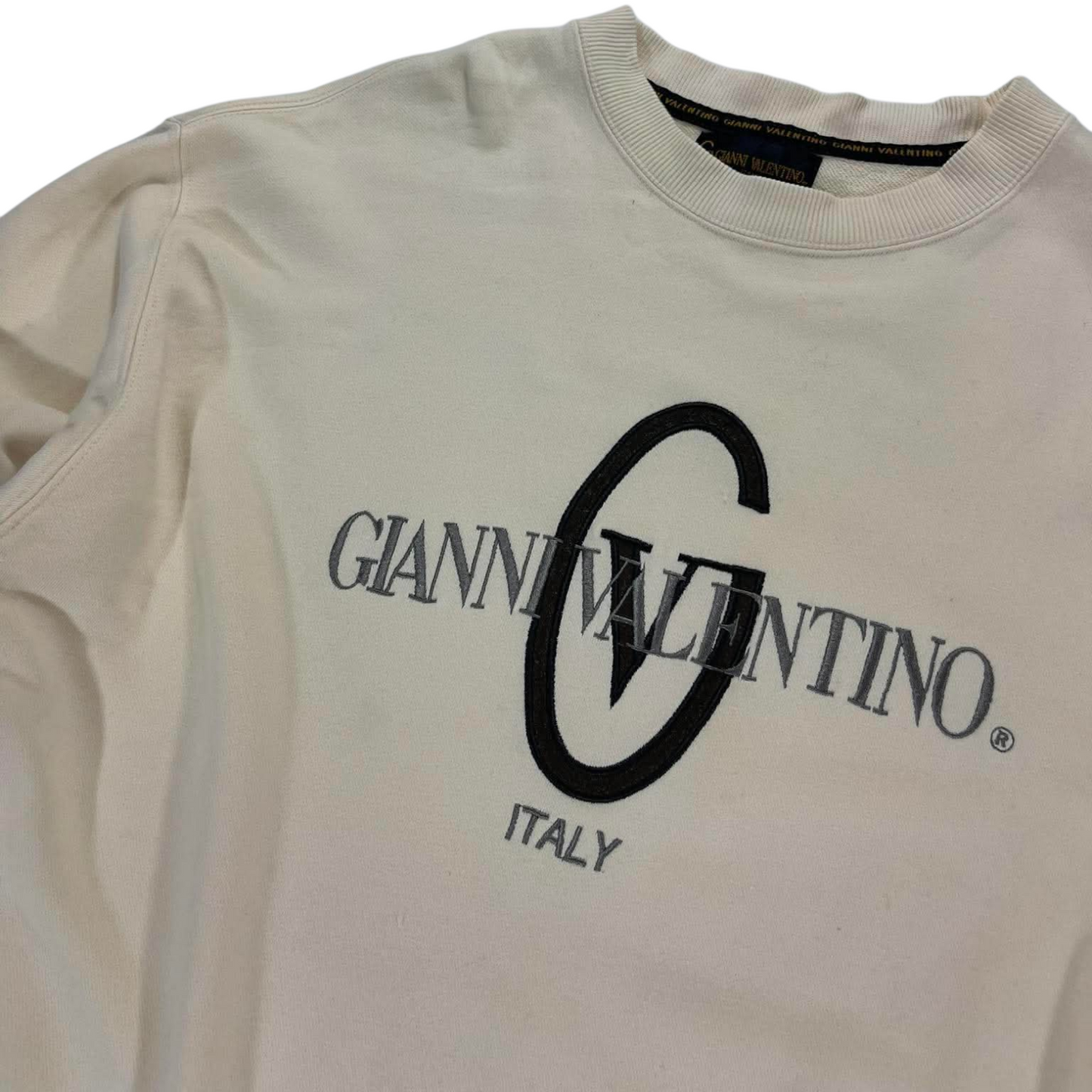 VINTAGE GIANNI VALENTINO CREAM CREWNECK (L)
