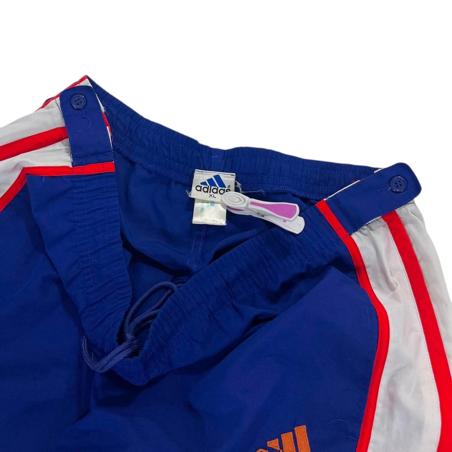VINTAGE ADIDAS BLUE TRACK PANTS (XL)