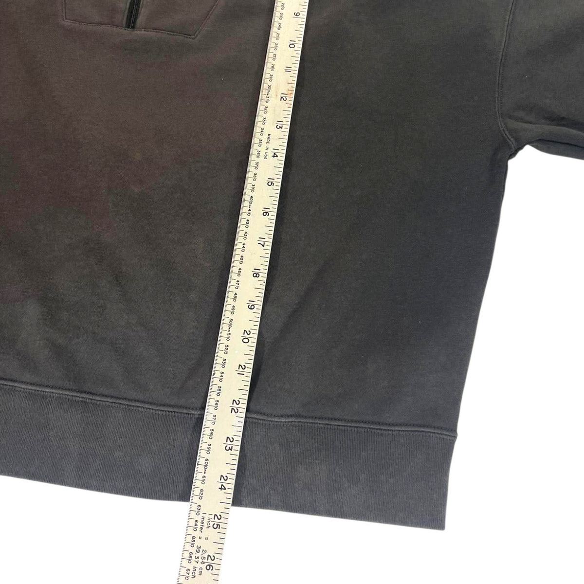 TRASHED POLO RALPH LAUREN BLACK QUARTER ZIP (BEST FIT M)