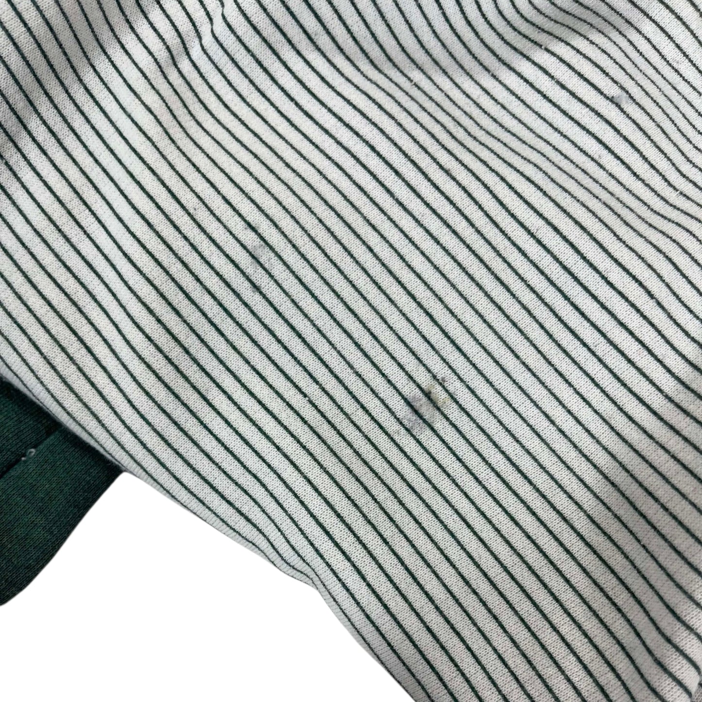90S GREEN & GRAY STRIPED QUARTER ZIP (M-L)