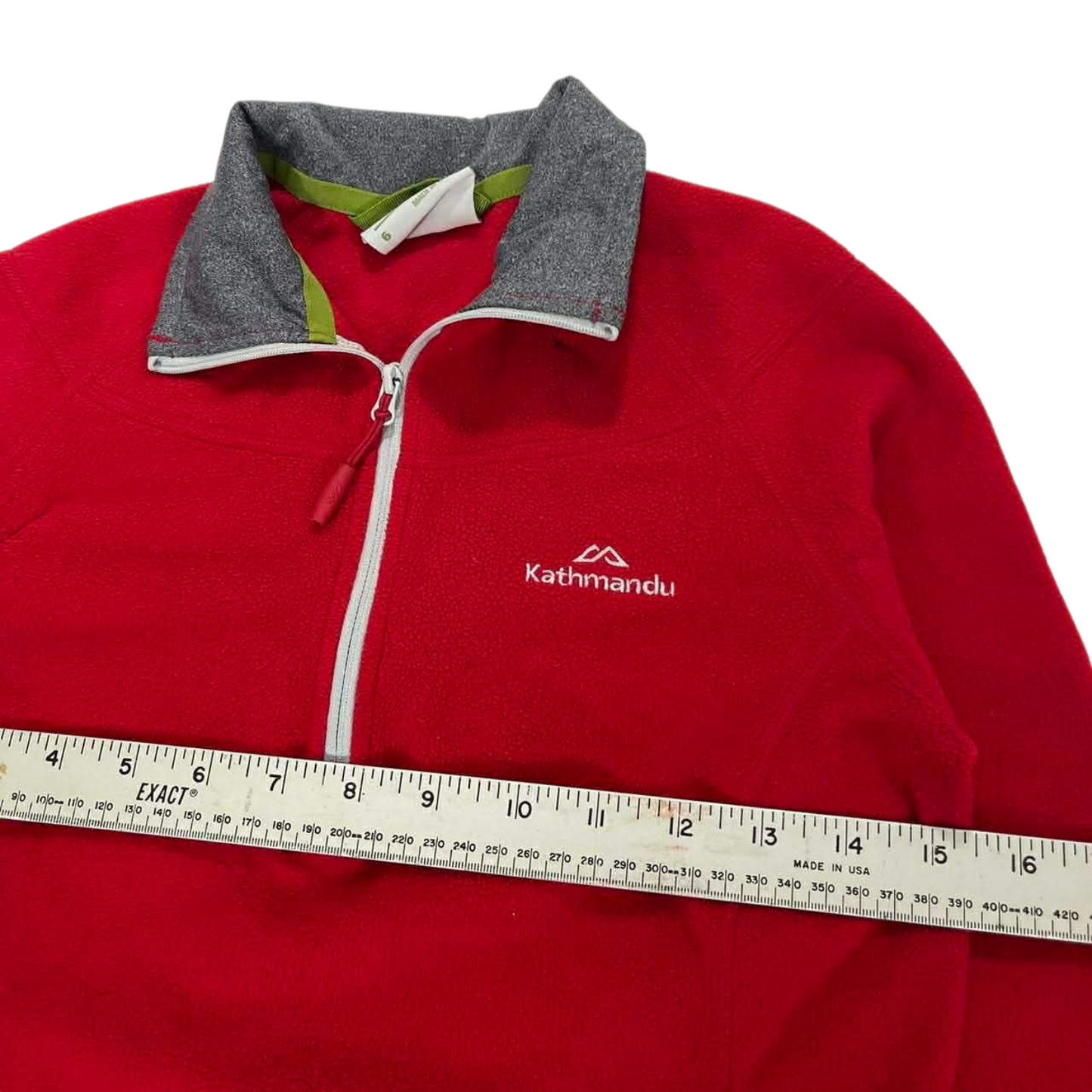 KATHMANDU RED FLEECE QUARTER ZIP SWEATSHIRT (6)