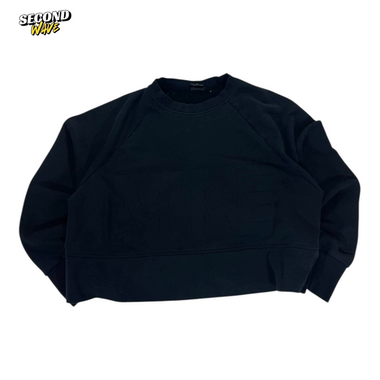 CROPPED STYLE NIKE DRI-FIT BLACK CREWNECK (M)