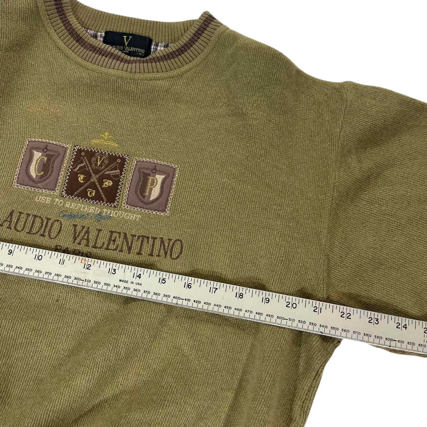 CLAUDIO VALENTINO GREEN CREWNECK (M)