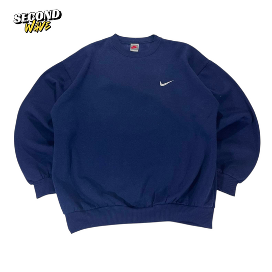 VINTAGE NIKE NAVY BLUE CREWNECK SWEATSHIRT (M)