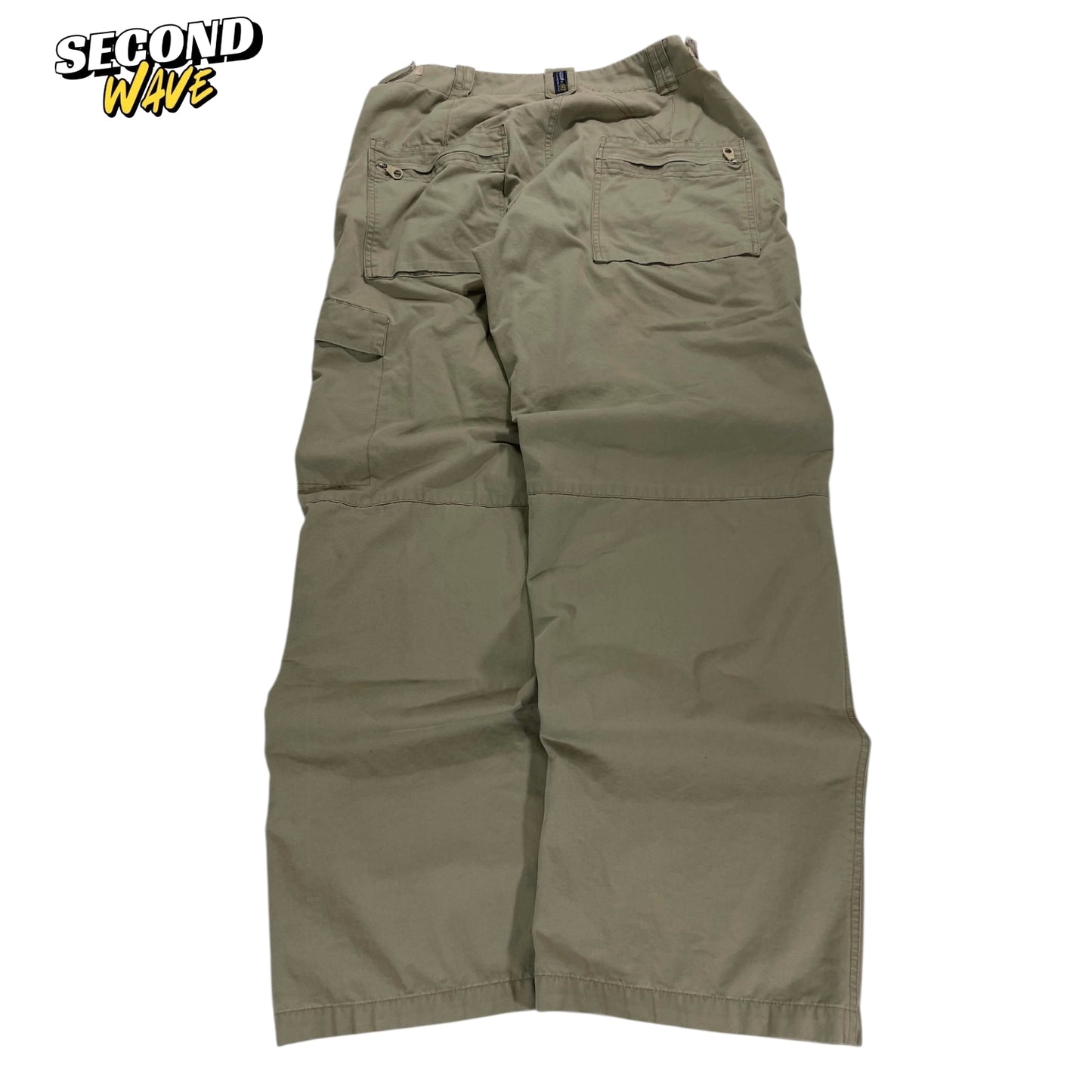 Y2K KHAKI BAGGY CARGO PANTS (32")