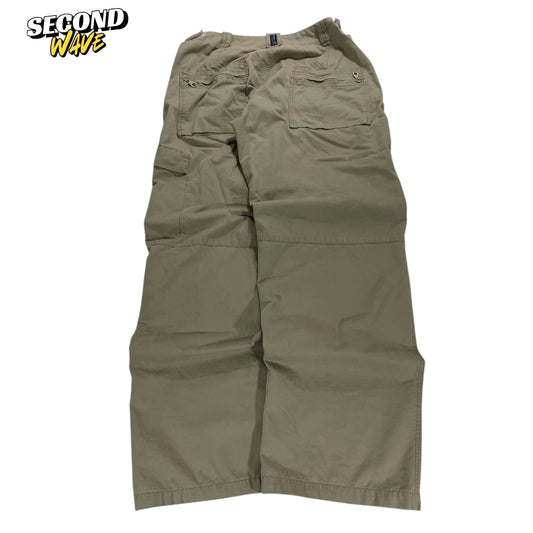 Y2K KHAKI BAGGY CARGO PANTS (32")