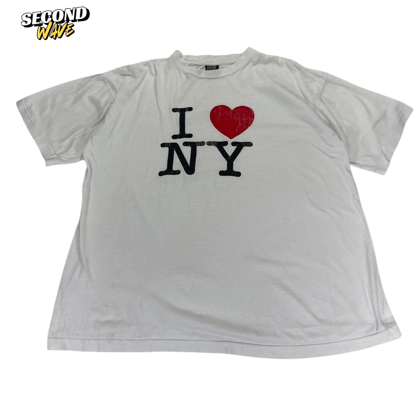 VINTAGE I LOVE NEW YORK WHITE T-SHIRT (L)