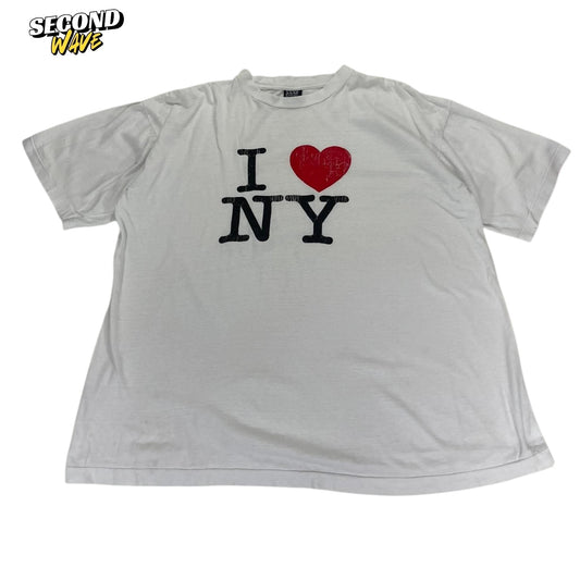 VINTAGE I LOVE NEW YORK WHITE T-SHIRT (L)