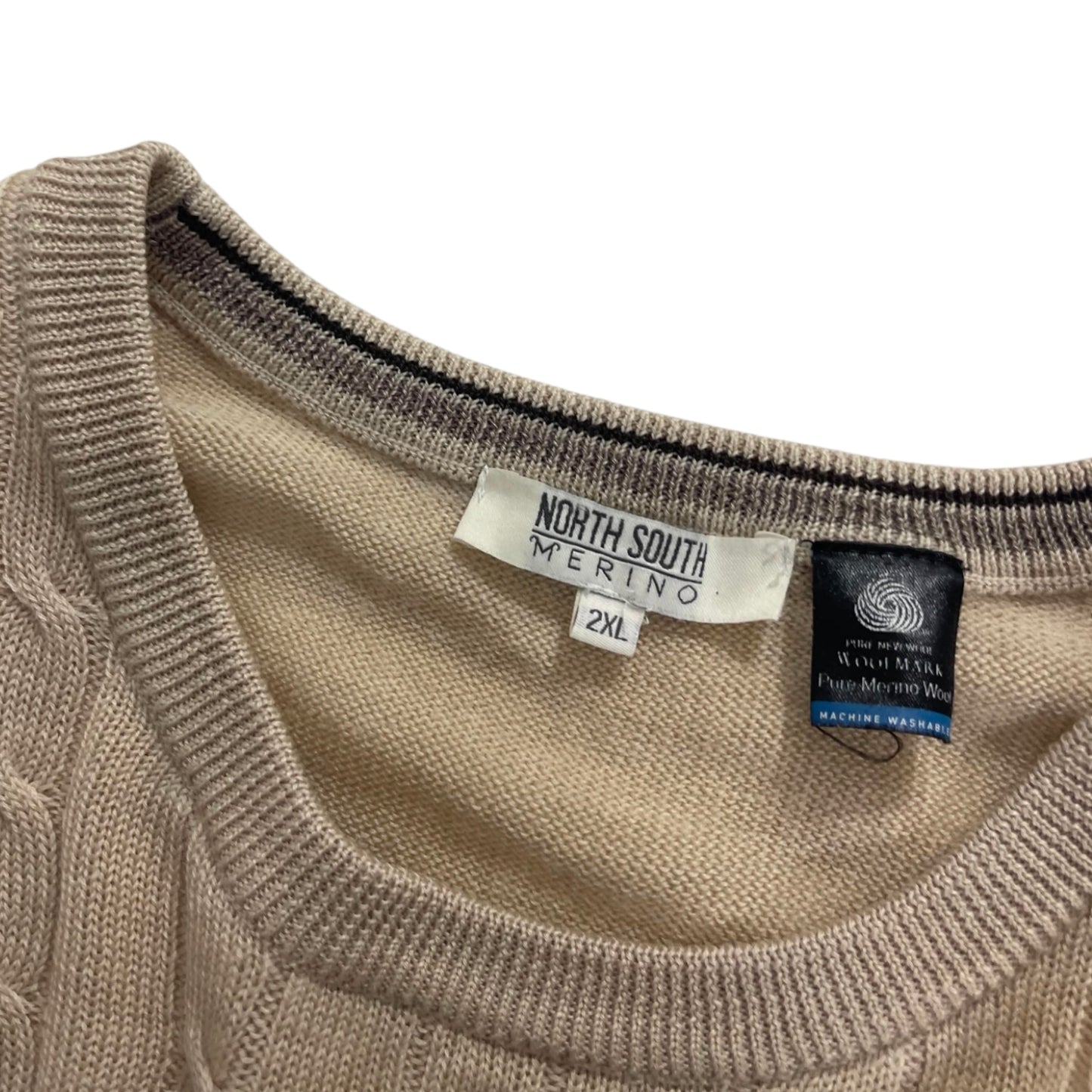 VINTAGE 90S NORTH SOUTH MERINO WOOL SWEATER (XL)