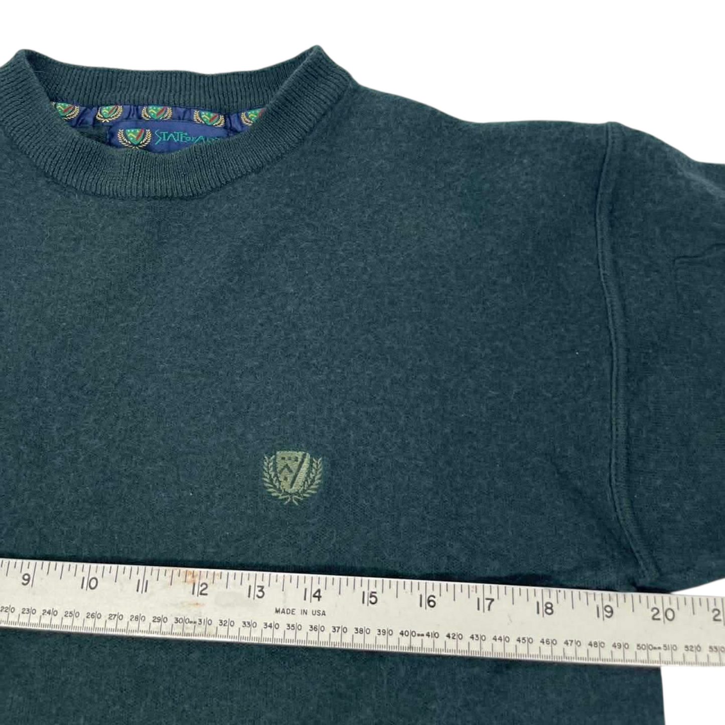 90S GREEN STATE OF ART CREWNECK SWEATER (L)