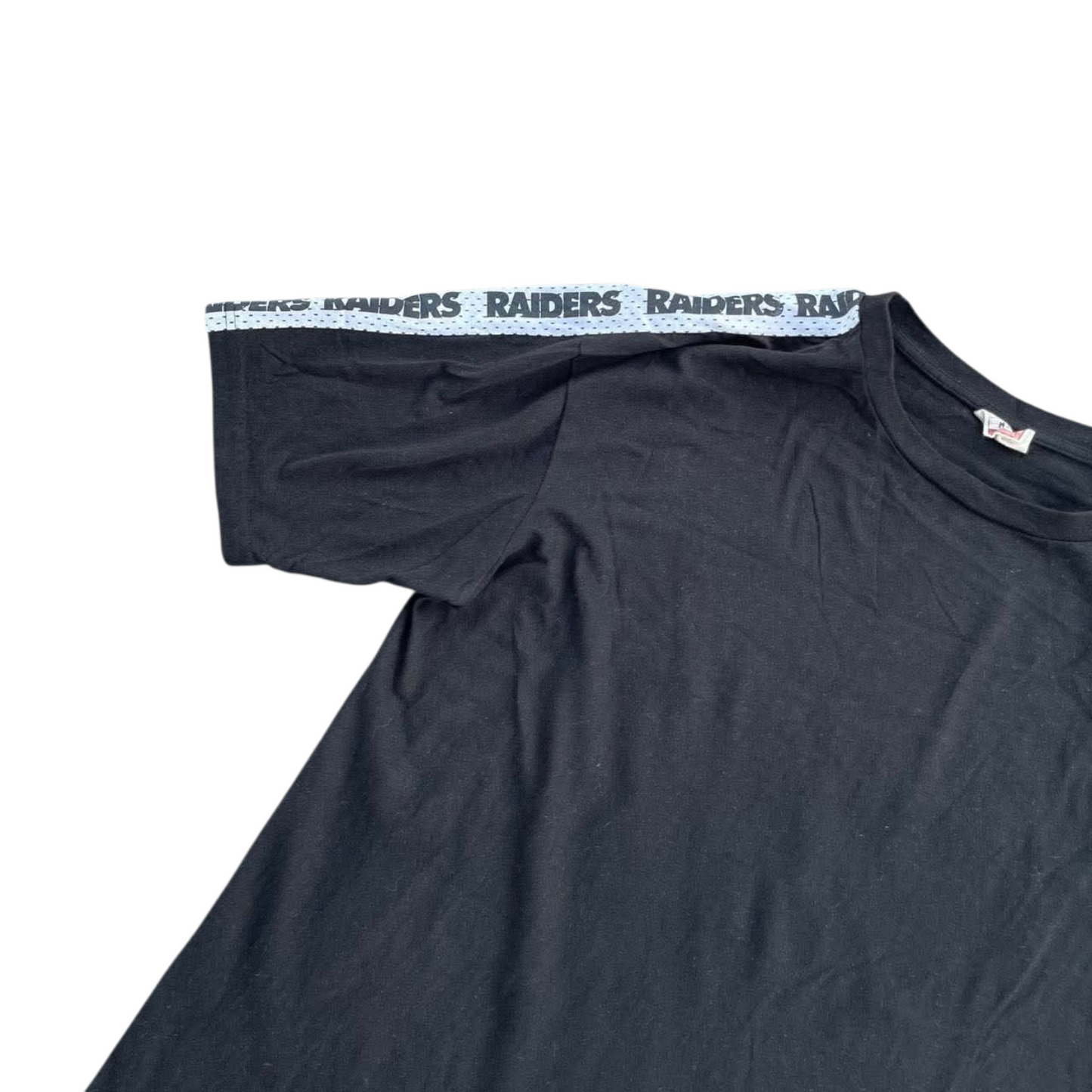 OAKLAND RAIDERS BLACK T-SHIRT WITH WHITE ACCENTS (M)