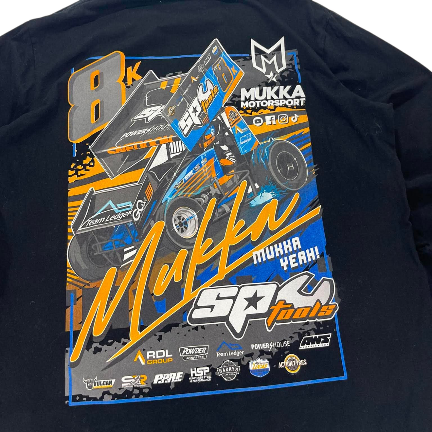 MUKKA MOTORSPORT BLACK LONG SLEEVE SHIRT (L)