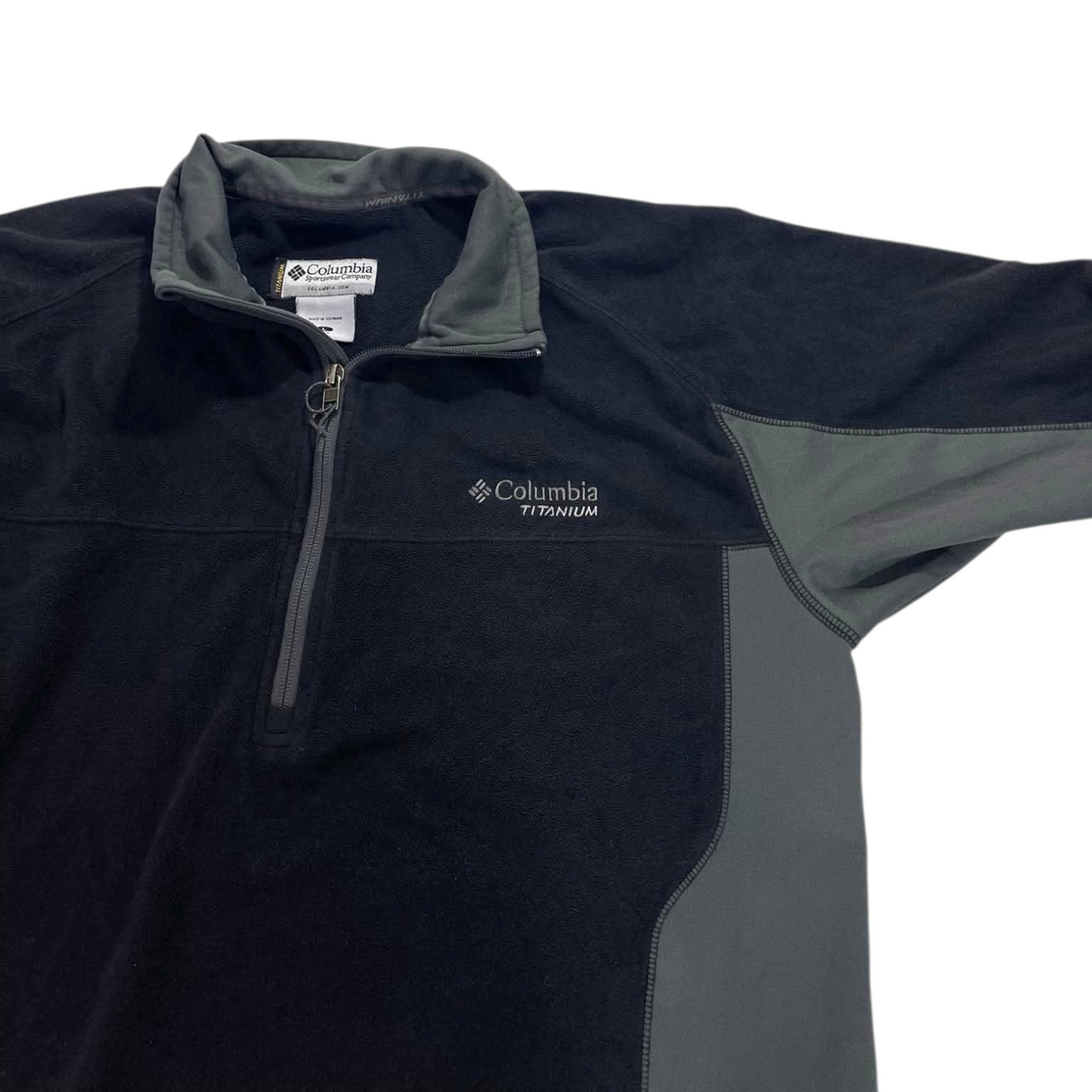 COLUMBIA TITANIUM FLEECE QUARTER ZIP (L)