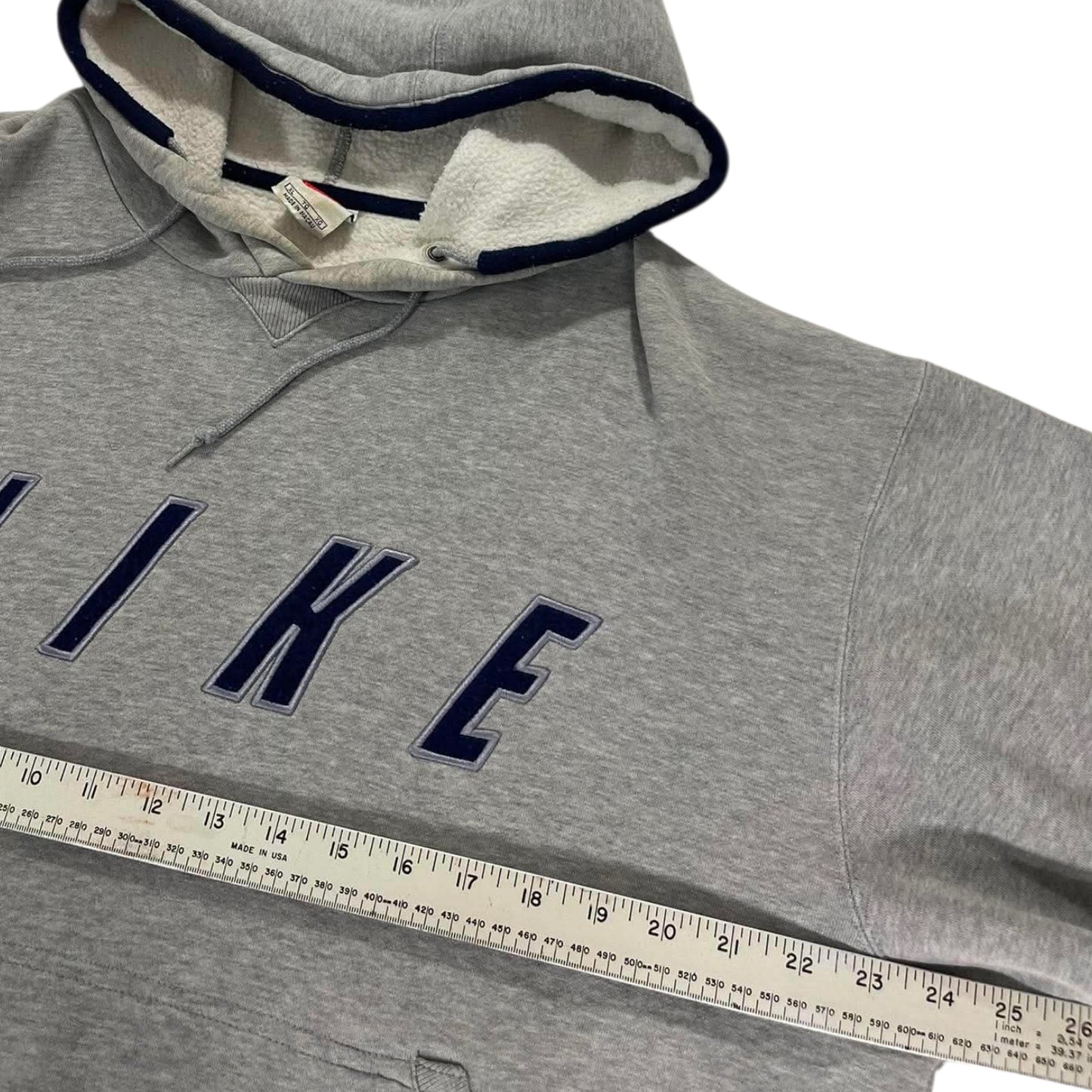 VINTAGE SPELLOUT NIKE GREY HOODIE (M-L)