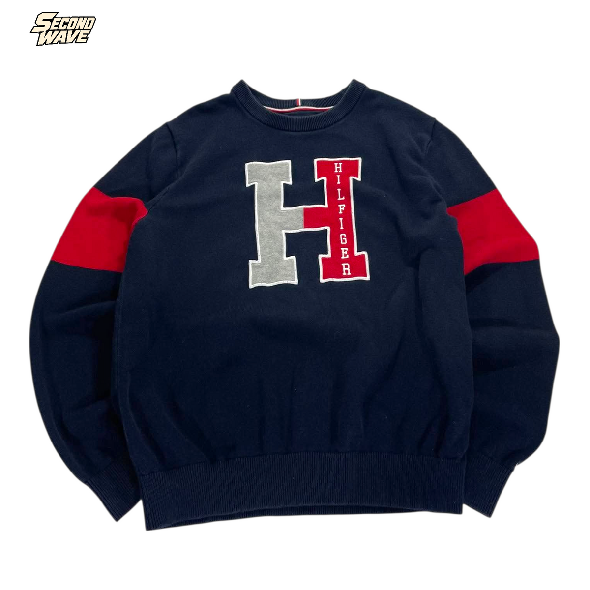 TOMMY HILFIGER NAVY BLUE SWEATER (L)
