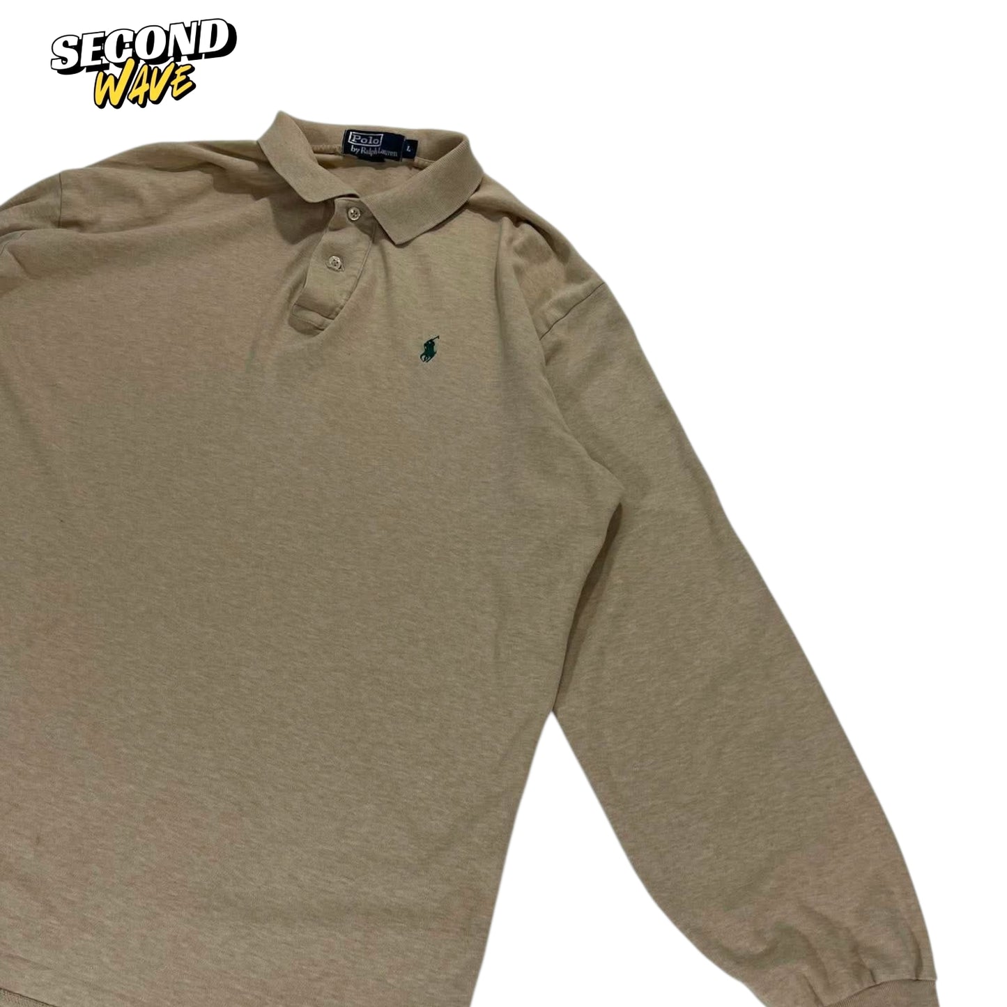 VINTAGE RALPH LAUREN TAN LONGSLEEVE (L)