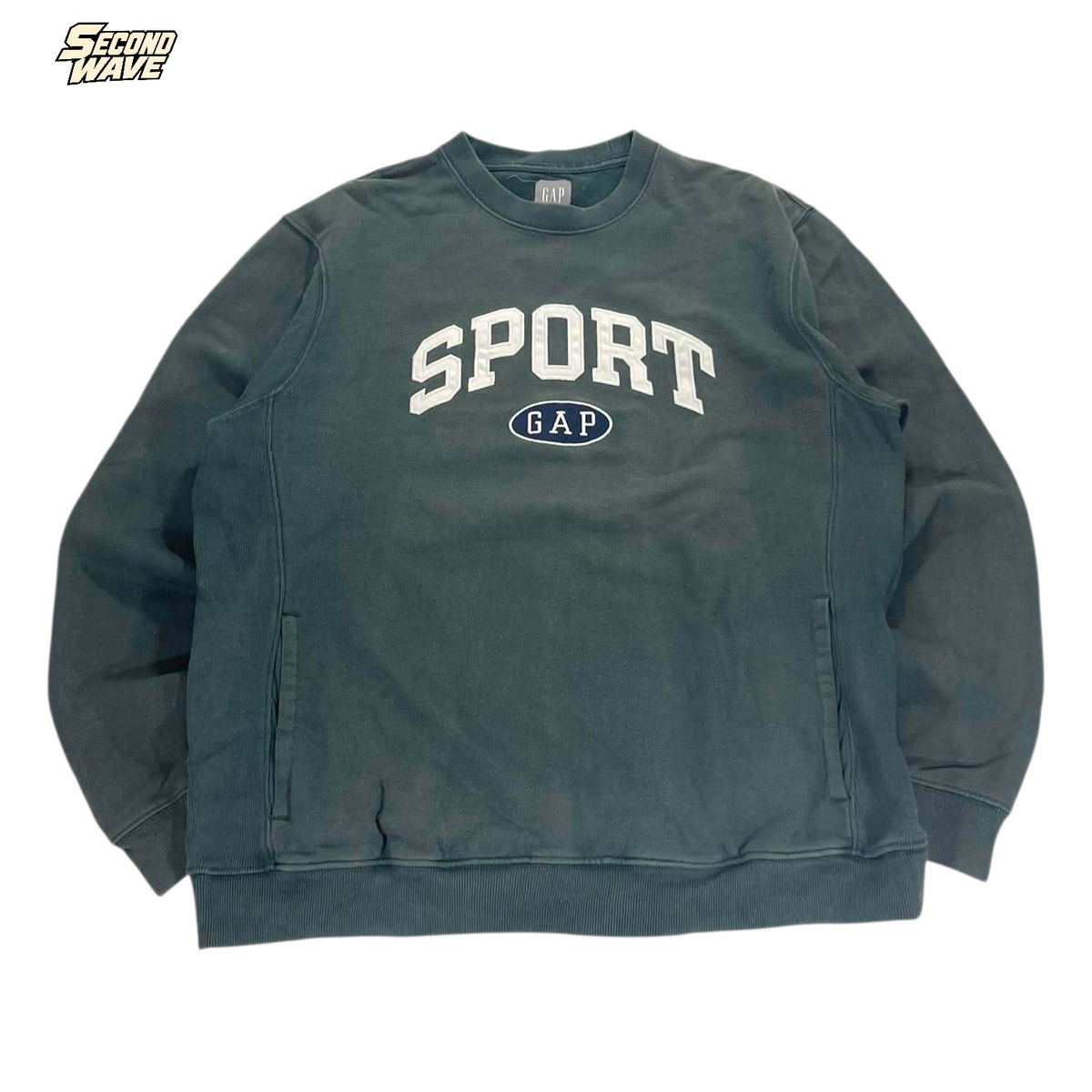 Y2K GAP SPORT GREEN CREWNECK (M)