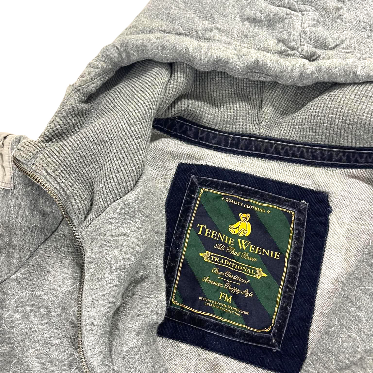 Y2K TEENIE WEENIE GRAY ZIP UP HOODIE (S)