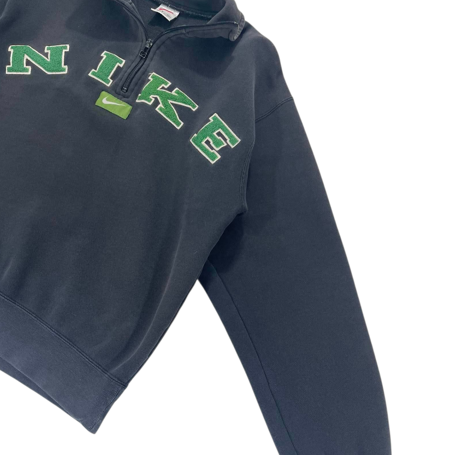 VINTAGE NIKE BLACK QUARTER ZIP SWEATSHIRT (S-M)