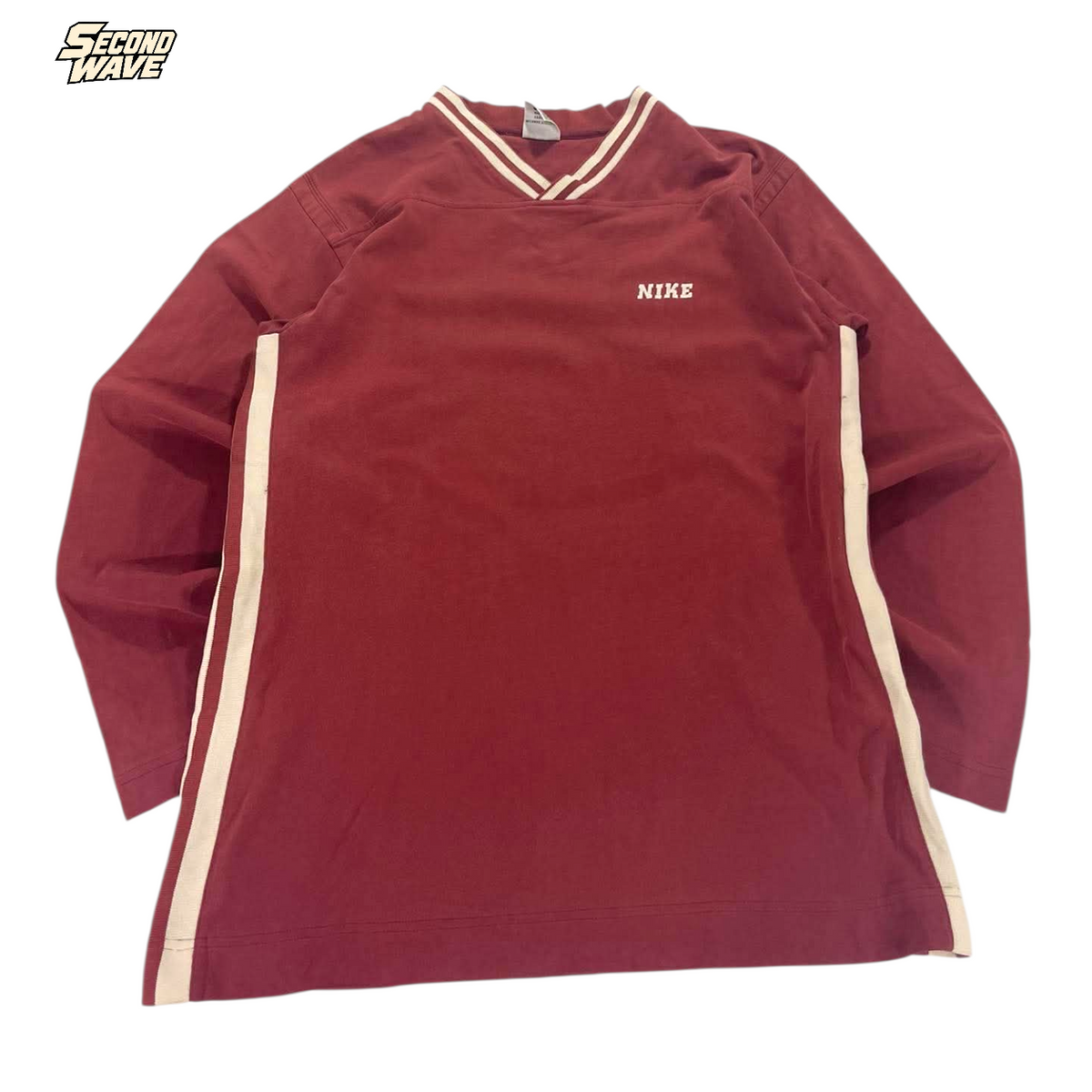 VINTAGE NIKE RED SWEATSHIRT (BEST FIT M)