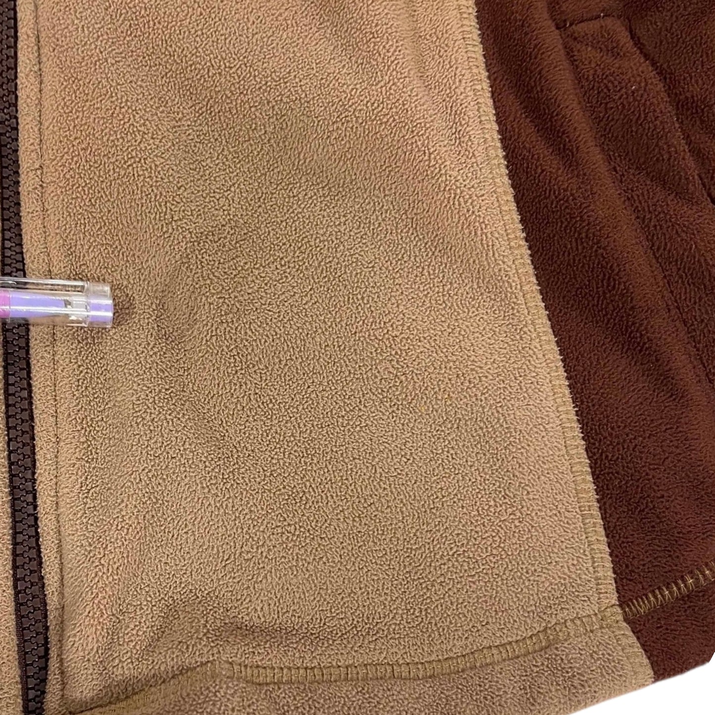 Y2K OUTBACK TRADING CO. BROWN & TAN FLEECE JACKET (M)