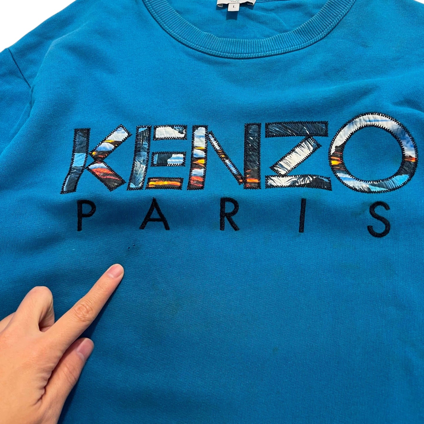 KENZO PARIS BLUE SWEATSHIRT (L)