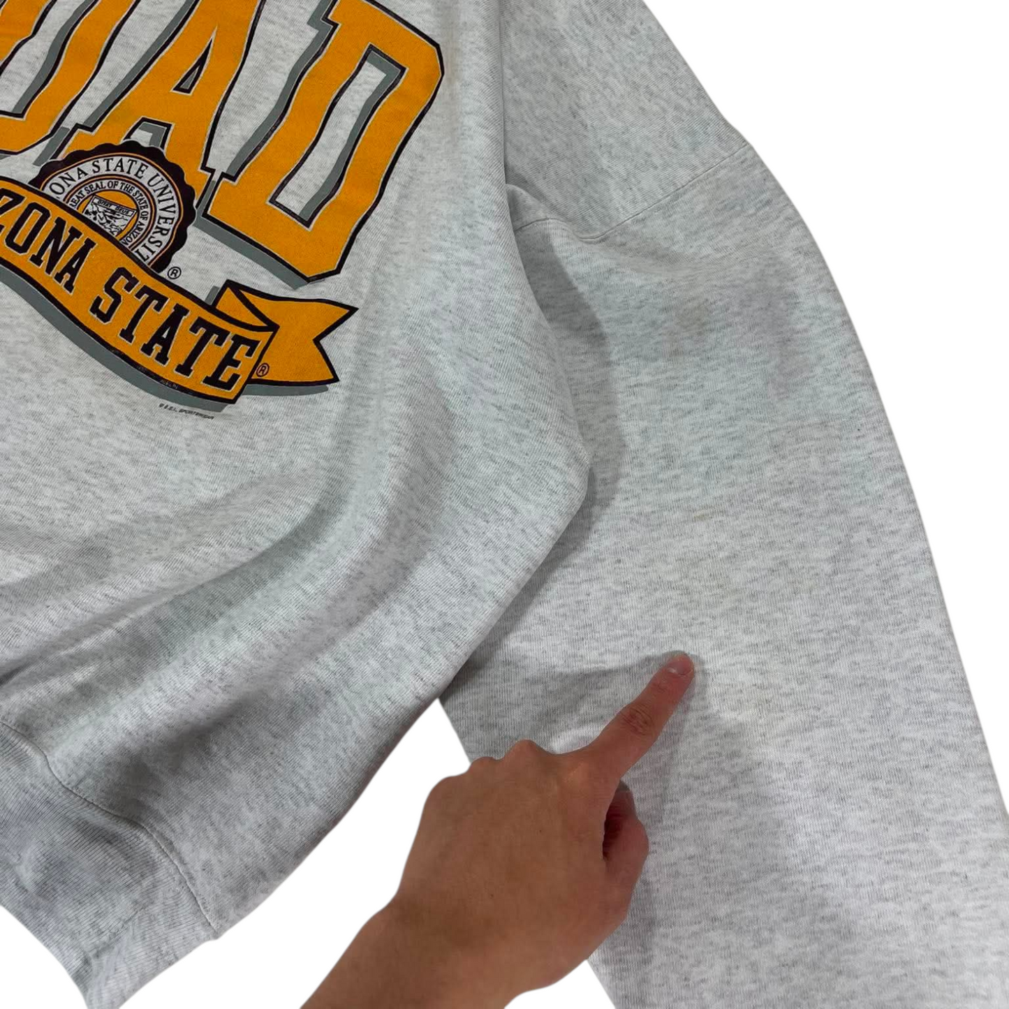 VINTAGE ALUMNI DAD ARIZONA STATE UNIVERSITY GREY CREWNECK SWEATSHIRT (L)