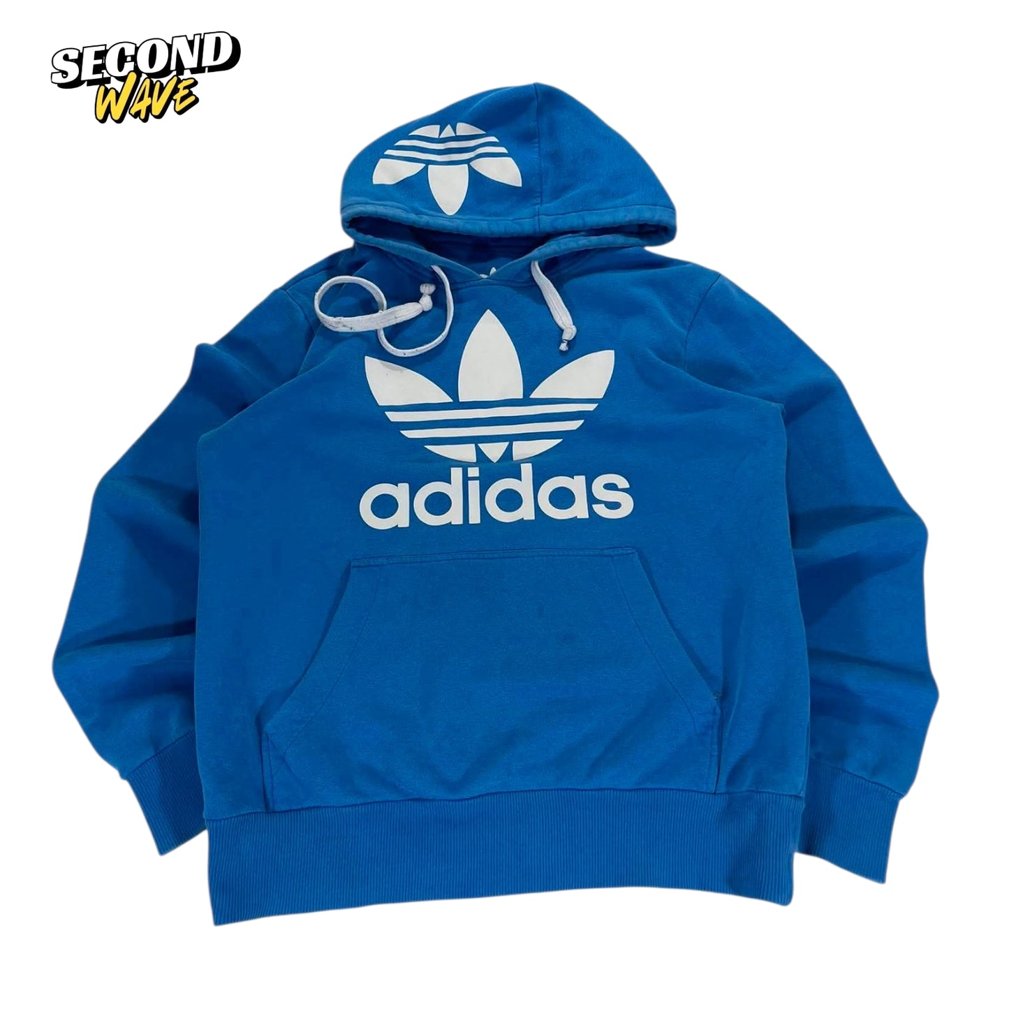 CLASSIC BIG LOGO ADIDAS BLUE HOODIE (M)