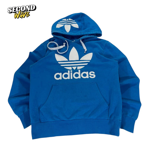 CLASSIC BIG LOGO ADIDAS BLUE HOODIE (M)