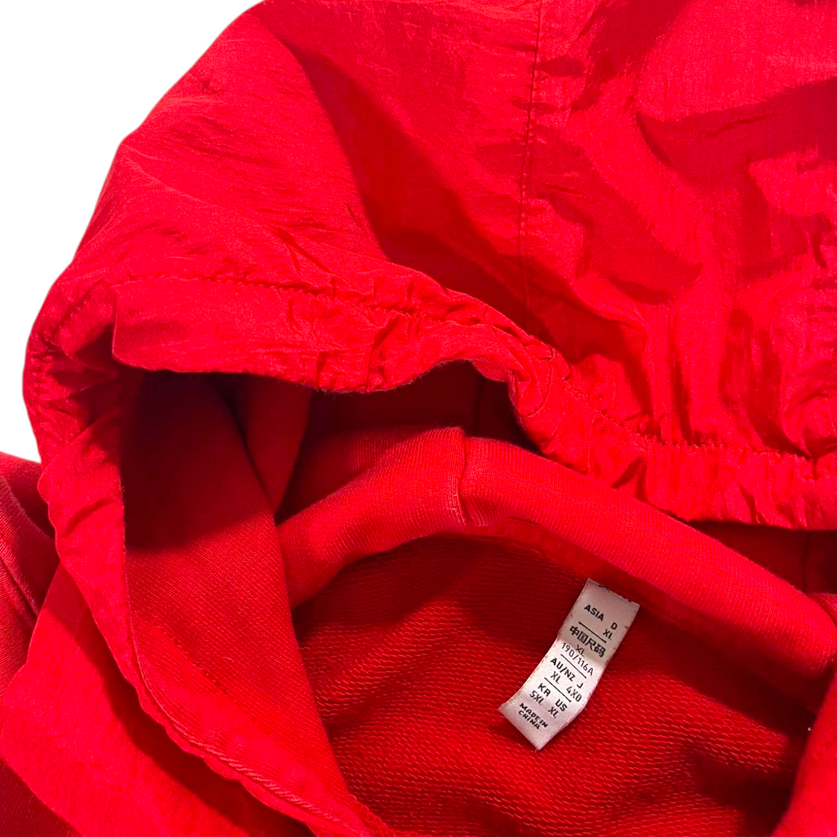 ADIDAS ORIGINALS RED HOODIE (XL)