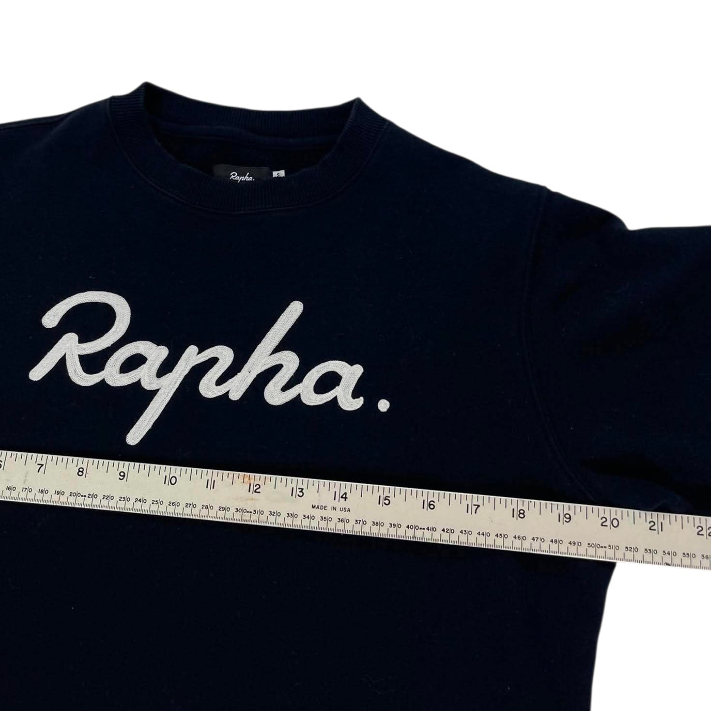 RAPHA EMBROIDERED BLACK CREWNECK SWEATSHIRT (S)