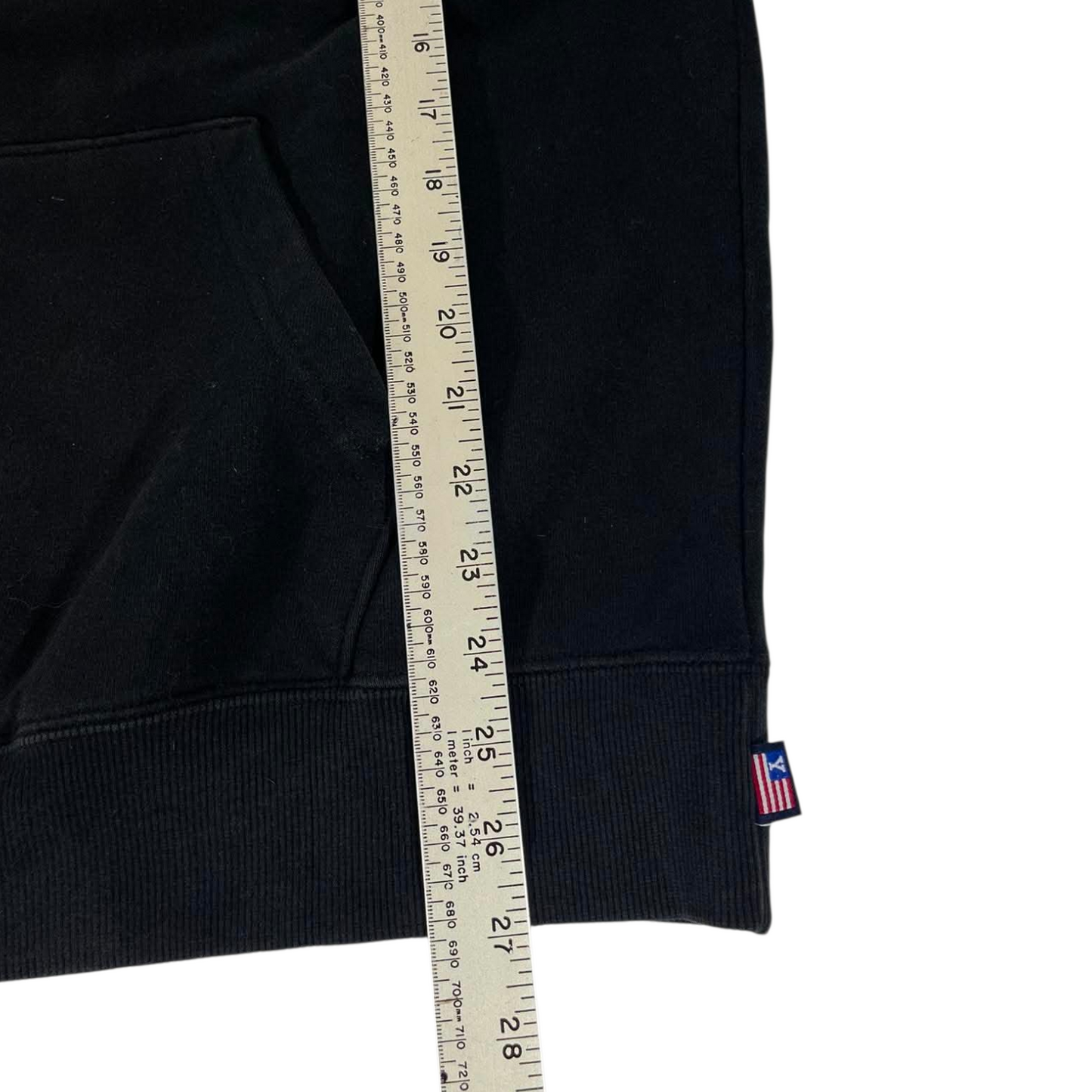 VINTAGE EMBROIDERED YALE BLACK HOODIE (L - XL)