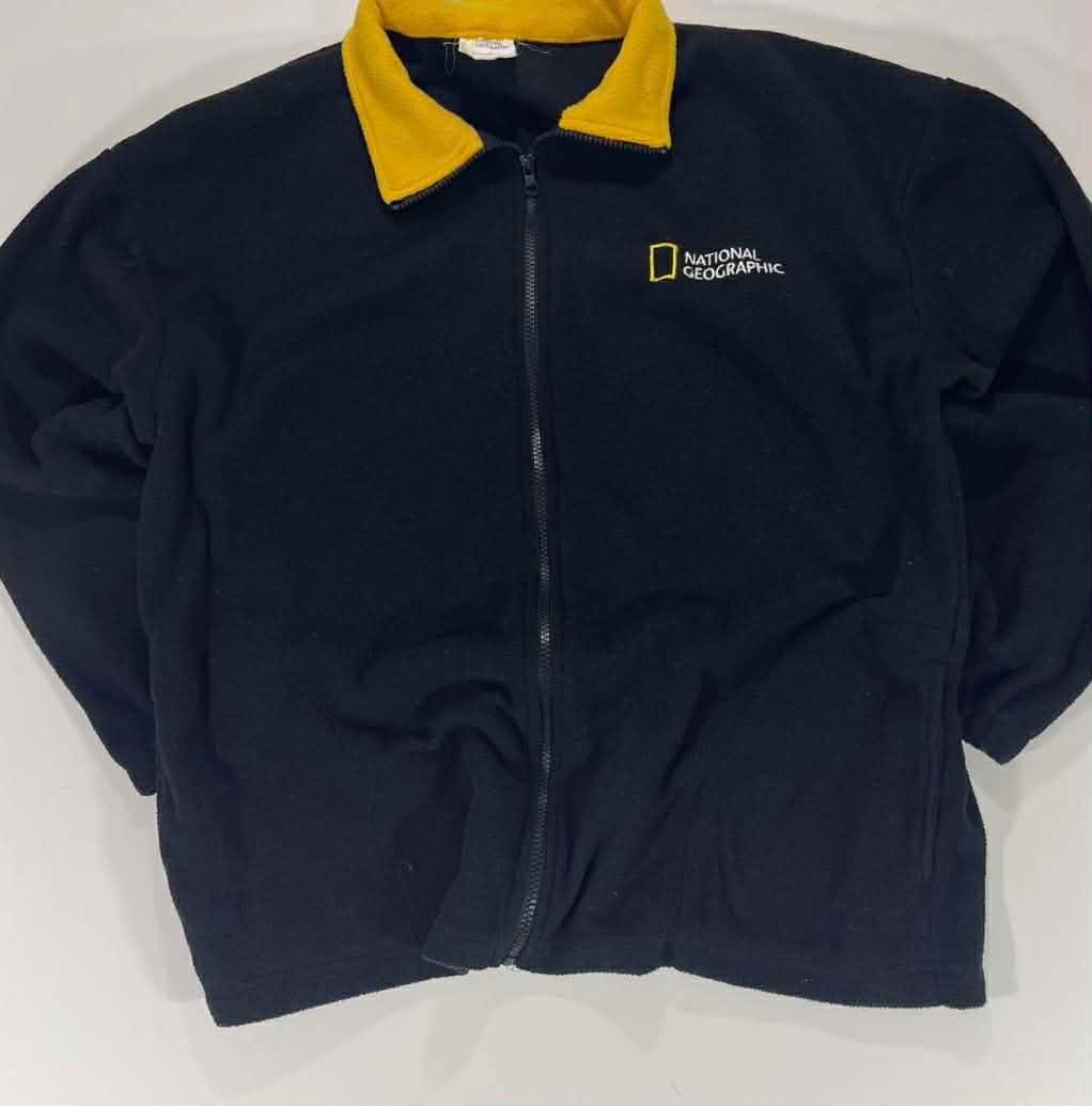 VINTAGE NATIONAL GEOGRAPHIC FLEECE JACKET (L)