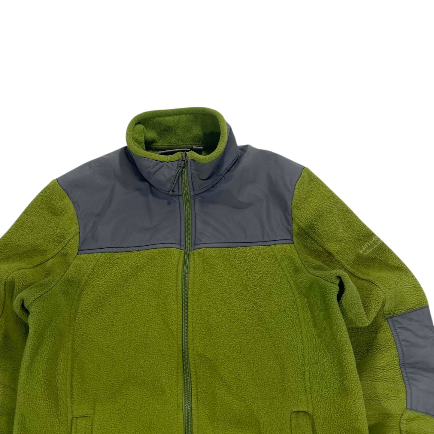KATHMANDU GREEN & GRAY FLEECE JACKET (UK10)