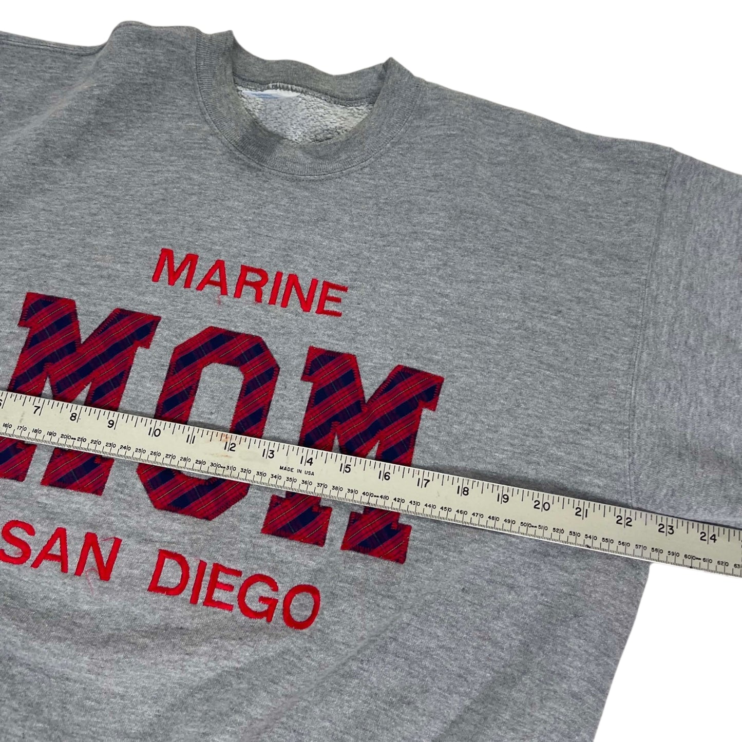 90S GRAY SAN DIEGO MARINE MOM SWEATSHIRT (L)