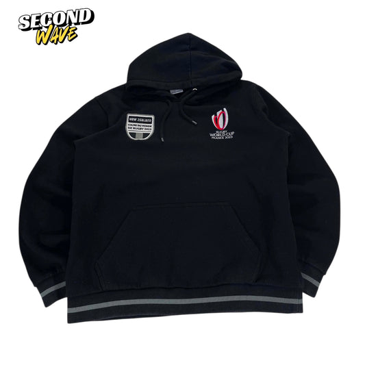 NEW ZEALAND RUGBY BLACK HOODIE (M)