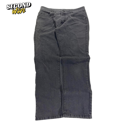 GARAGE FADED BLACK DENIM JEANS (34)
