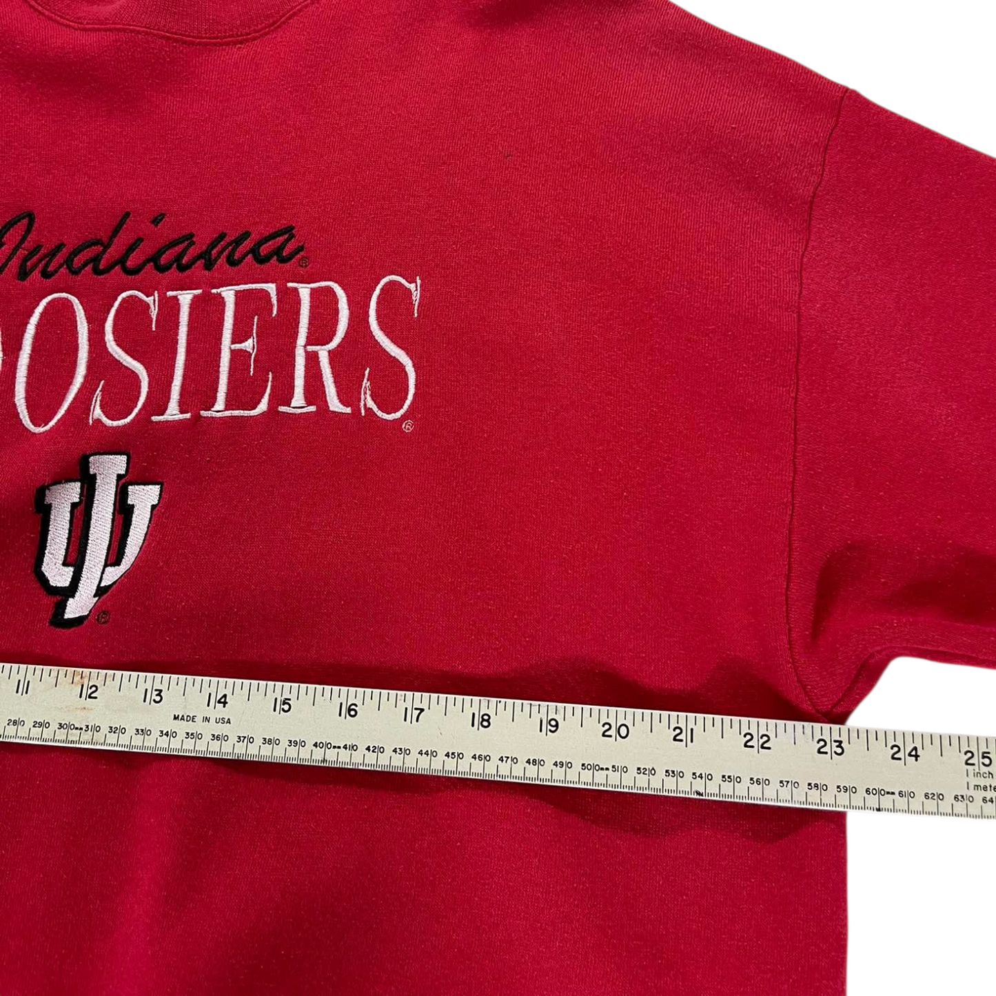 VINTAGE INDIANA HOOSIERS RED CREWNECK SWEATSHIRT (L-XL)