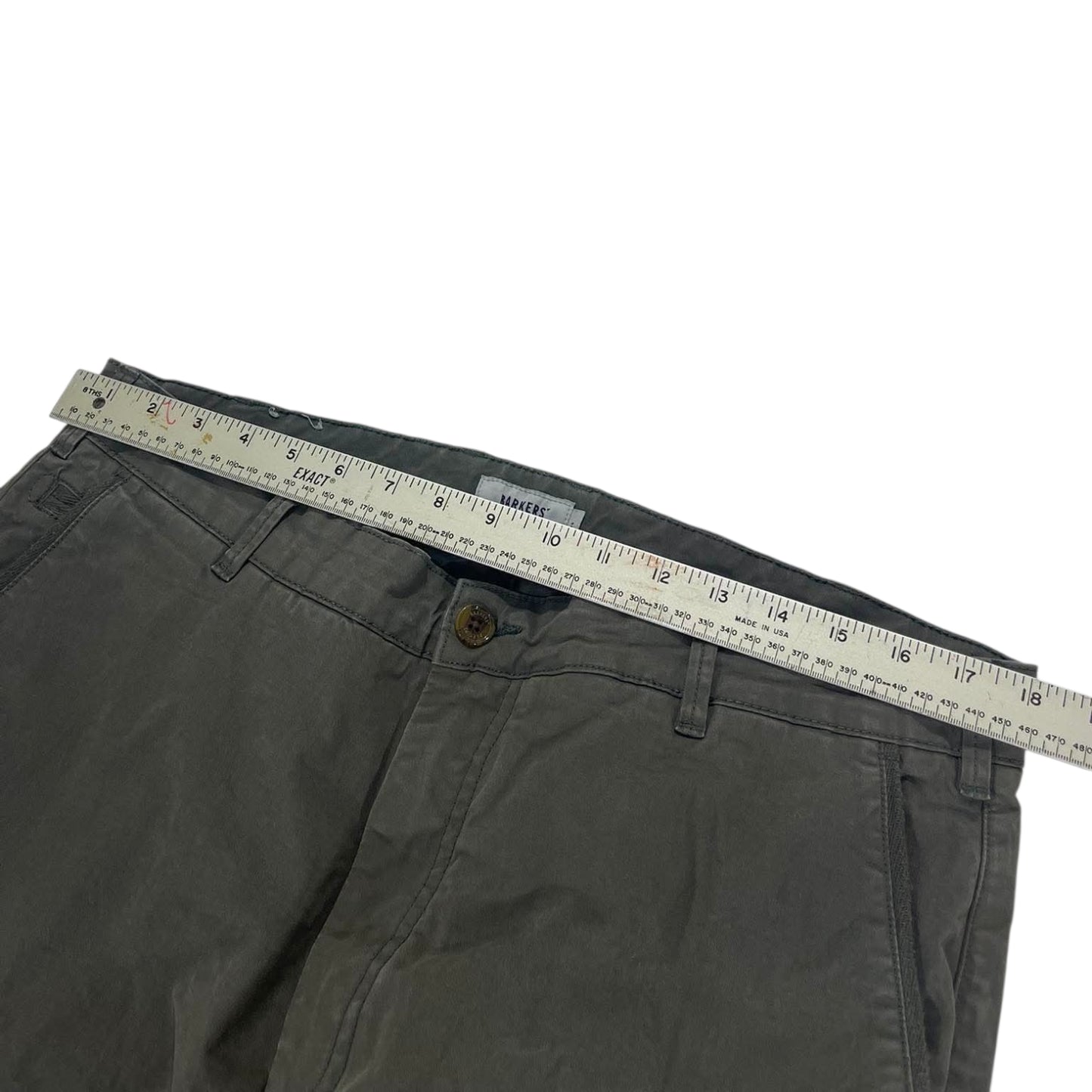BARKERS OLIVE GREEN BAGGY CHINO PANTS (38)